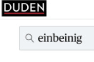 Einbeiner
